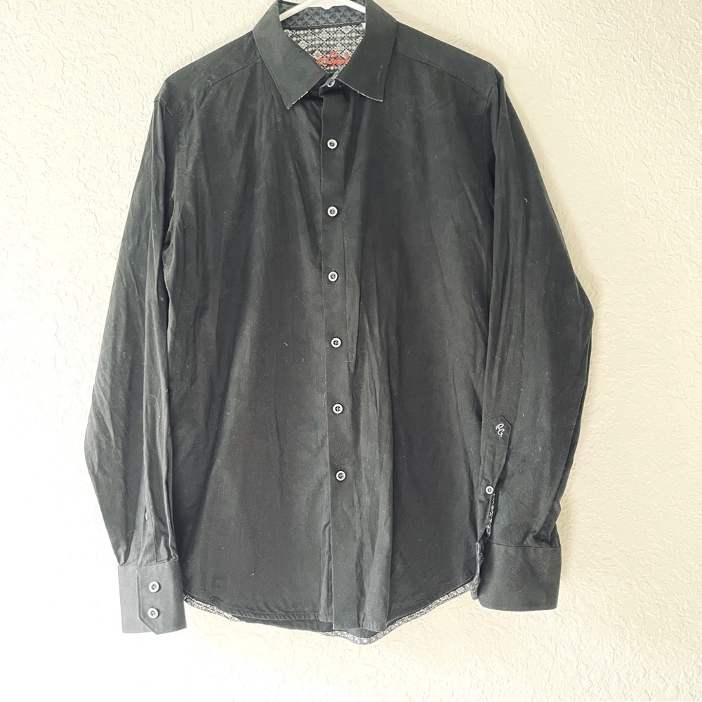 Robert Graham black button down dress shirt